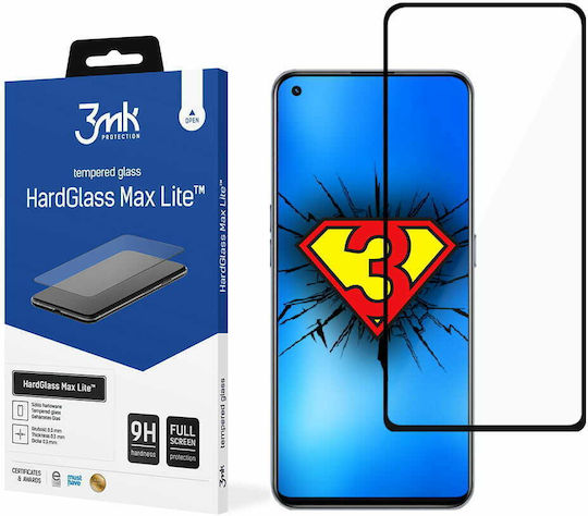 3MK Hardglass Max Lite Full Face Tempered Glass Black (Realme GT 5G)