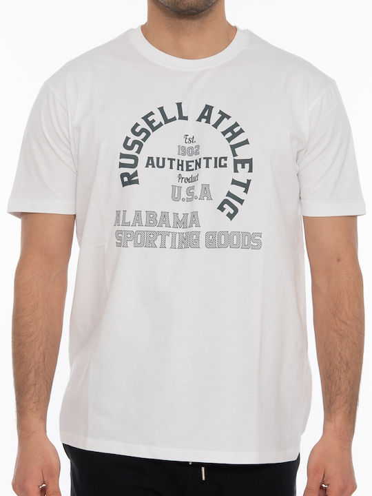 Russell Athletic Ανδρικό T-shirt Λευκό με Στάμπα