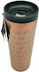 Dream House Trendy Glass Thermos Stainless Steel 500ml Pink Gold with Mouthpiece