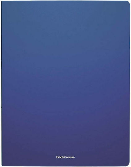 ErichKrause Clipboard Flexible with 30 plastic sleeves Slides for Paper A4 Blue Matt Classic 1pcs