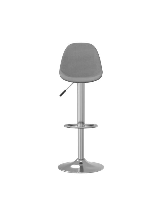 Stool Bar with Back & Adjustable Height Grey 2pcs 41x45x90-112cm