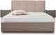Famous Doppelbett Mit Stoff Mocha Mit Stauraum & Lattenrost Für Die Matratze 110x200cm
