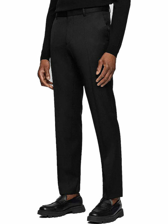 Boss Trousers Suit in Slim Fit Black
