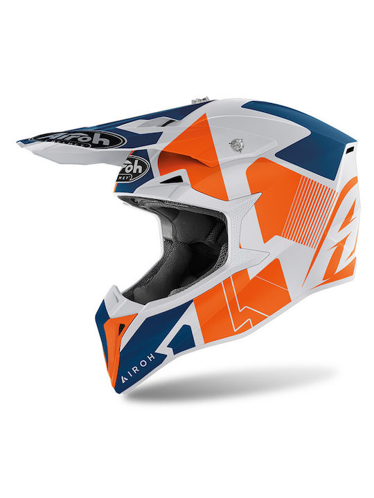Airoh MX Wraap Raze Orange Matt Motorradhelm Motocross 1330gr