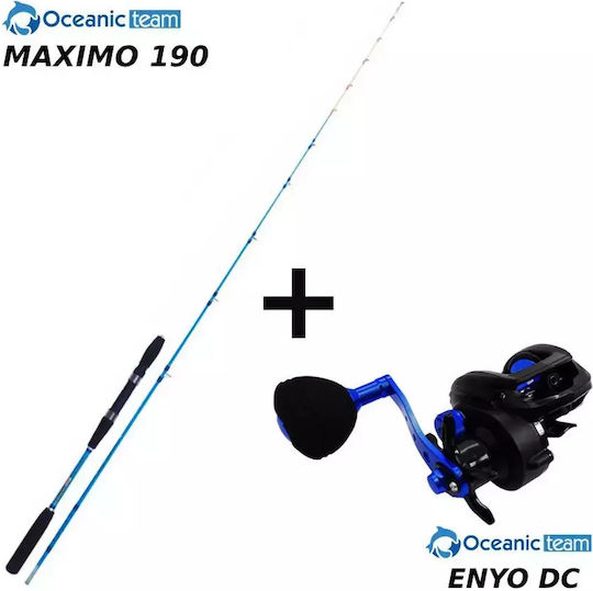 Oceanic Maximo Angelrute für Tai Gummi 1.90m mit Rolle 8-15lb