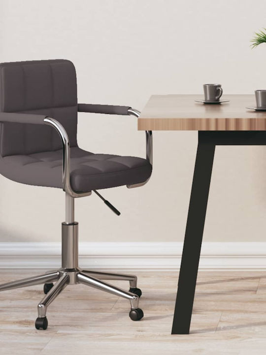 Office Chair with Fixed Arms Taupe vidaXL