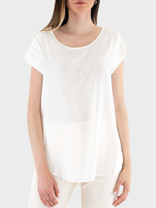 Only Women's Summer Blouse Short Sleeve White