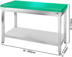 GGMgastro Τραπέζι Comercial din oțel inoxidabil Dimensiuni 100x70x91cm