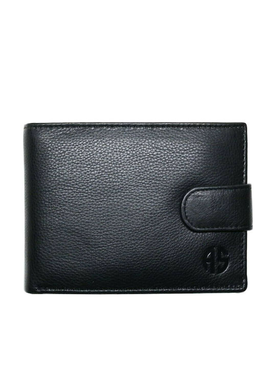 Alpha Status Leather Men's Wallet Classic with RFID Black