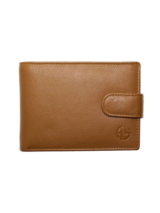 Alpha Status Men's Leather Wallet with RFID Tabac Brown