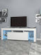 Stand TV Stilo Cu Iluminare LED Alb L150xA37xÎ52cm