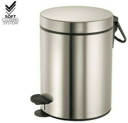 Sanco M90-90680 Inox Καλαθάκι Μπάνιου 5lt Ασημί