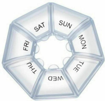 Wöchentlich Pill Organizer with 7 Compartments in Transparent color 00005338 1Stück