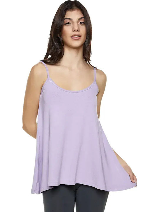 Bodymove Damen Sommer Baumwoll-Top mit Spaghett...