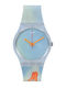 Swatch Eiffel Tower By Robert Delaunay Ανδρικό Ρολόι 34mm Μπαταρίας με Μπλε Καουτσούκ Λουράκι