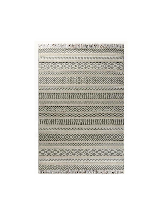 Tzikas Carpets Tenerife 54102-260 Rug Rectangular Summer from Jute with Fringes Gray