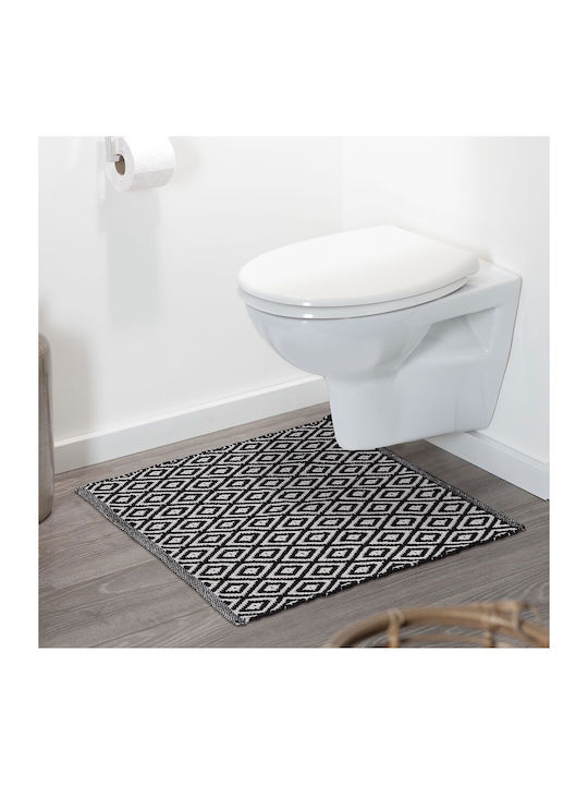 Sealskin Covoraș de Baie Bumbac Pătrat Trellis 800107 Negru 60x60buc