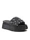 Frida Women's Leather Platform Wedge Sandals Black
