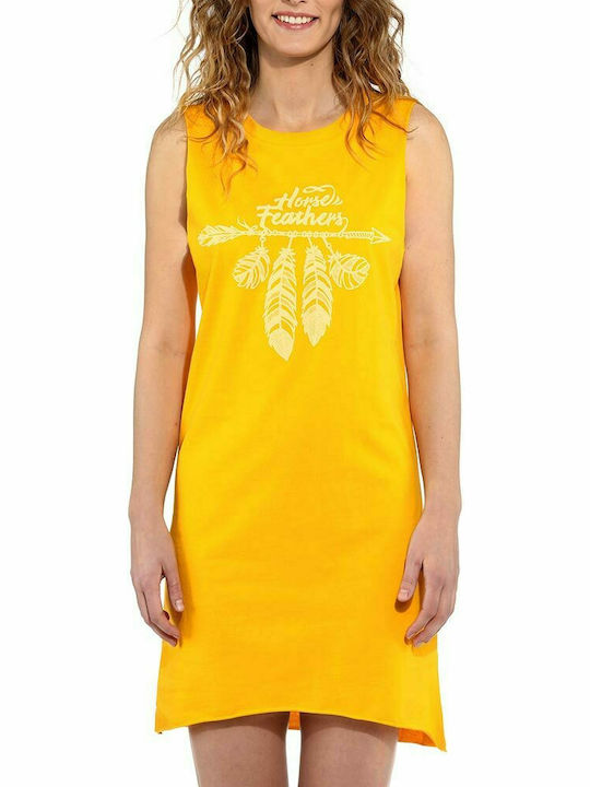 Horsefeathers Summer Mini Dress Yellow