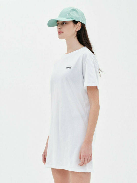 Emerson Καλοκαιρινό Mini T-shirt Φόρεμα Λευκό