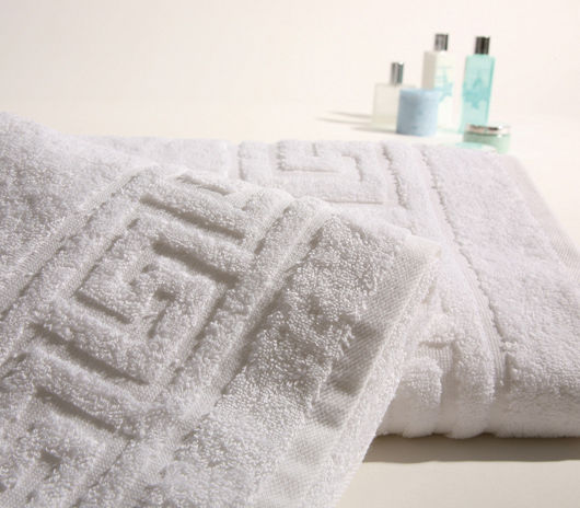 Marwa Hotel Hand Towel Meander 70x140 cm 500gsm White