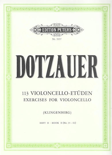 Edition Peters Dotzauer - 113 Exercises für Cello Band 2 Bd.2
