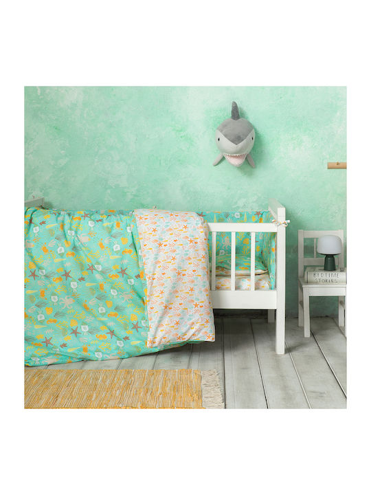 Nima Oceanis Baby Quilt Baumwolle Mehrfarbig 100x140cm