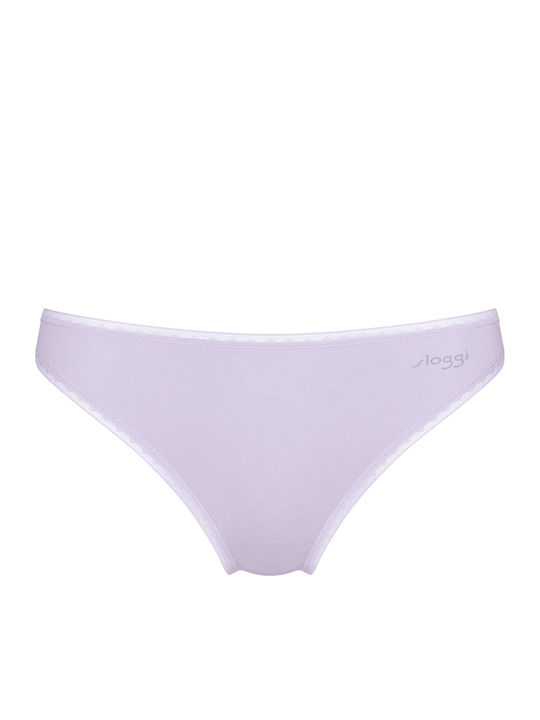 Sloggi Tai Βαμβακερά Γυναικεία Slip 2Pack Lilac...