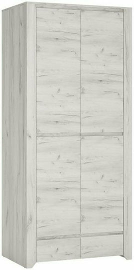 Alaska Dulap cu Două Canaturi și 2 Sertare Bej 84x58.2x190.5cm