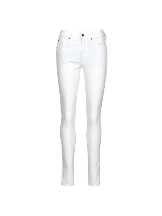 G-Star Raw Γυναικείο Ψηλόμεσο Βαμβακερό Παντελόνι σε Skinny Εφαρμογή Λευκό