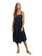 Vamp Women's Maxi Dress Beachwear Navy Blue