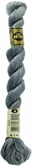 DMC Κλωστή Κεντήματος Μουλινέ Cotton Perle 115 No5 Βαμβακερή Γκρι Σκούρο 414