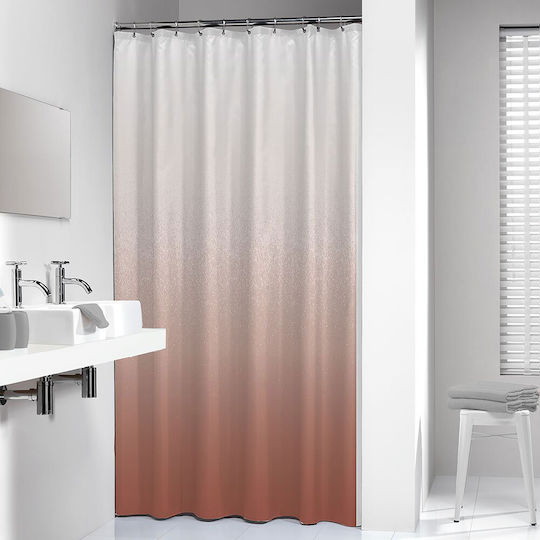 Sealskin Blend Fabric Shower Curtain 180x200cm Dark Pink
