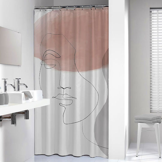Sealskin Made Fabric Shower Curtain 180x200cm Pink
