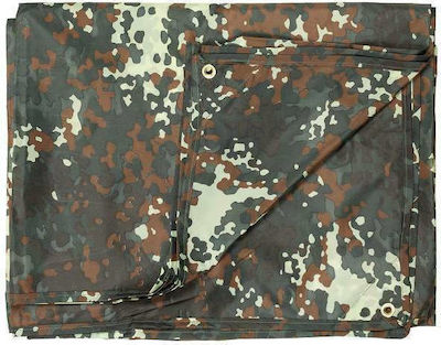 MFH Flecktarn Waterproof Tarpaulin 280gr/m² 3x3m Heavy Duty Green