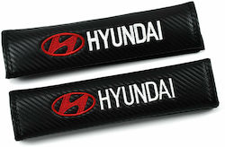 Set of "Hyundai" 2pcs OEM - Black Carbon