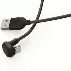 Ezra DC12 USB 2.0 Cable USB-C male - USB-A male Μαύρο 1.2m