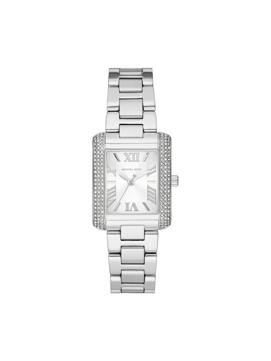 Michael Kors Emery Watch with Silver Metal Brac...