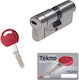 Cisa Lock Cylinder Security Astral Tekno Pro 62mm (28-34) with 5 Keys Silver