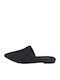Flach Mules in Schwarz Farbe