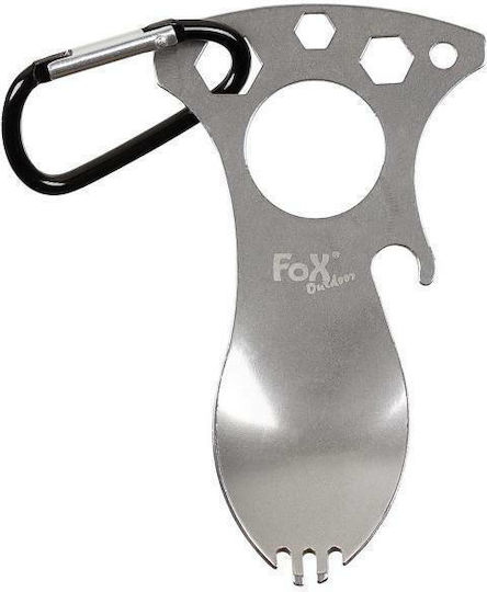 MFH Multifunctional Spork with Carabiner Cutlery for Camping