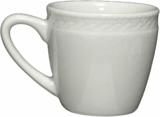 Lukanda Glorious Becher aus Porzellan Weiß 75ml 6Stück