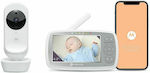 Motorola Ασύρματη Ενδοεπικοινωνία Μωρού VM44 με Κάμερα & Οθόνη 4.3" με Αμφίδρομη Επικοινωνία & Νανουρίσματα
