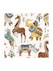 La Millou Art of Kenya Baby Sheet Crib Cotton Fitted Brown 70x140cm