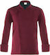 Giblor's Coat Chef Unisex Burgundy with Long Sl...