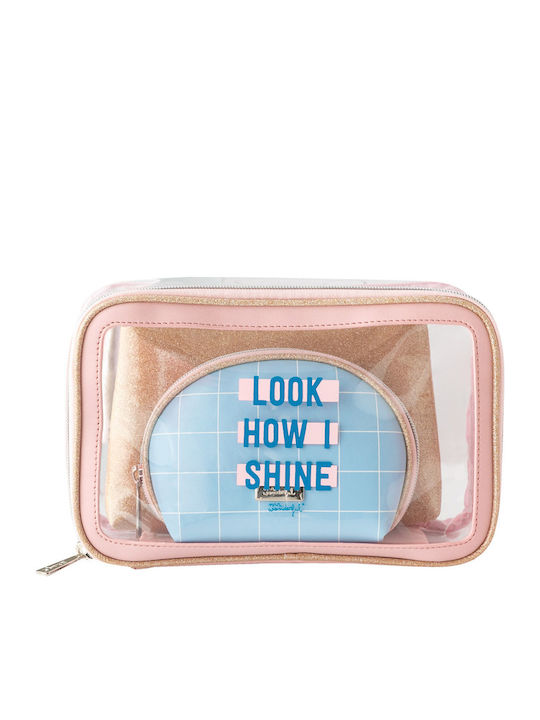 Mr. Wonderful Set Toiletry Bag Look How I Shine! with Transparency