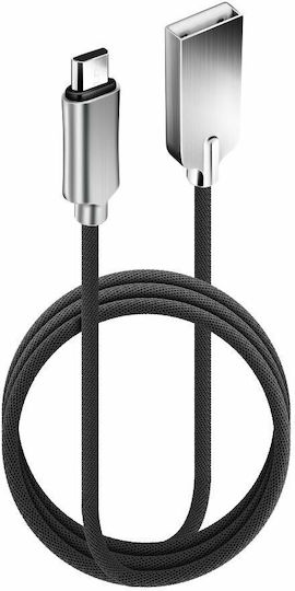 Forcell Smart Плетена USB 2.0 до микро USB кабел Черен 1м (FOCB-152337) 1бр