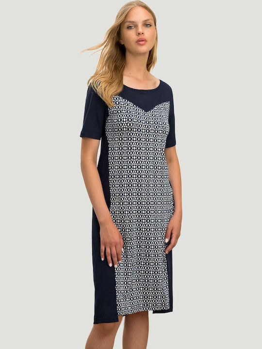Vamp Damen Maxi Kleid Strand Marineblau