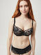 Bra with Light Padding Underwire Black