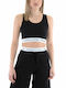 Women's Athletic Crop Top Sleeveless Black